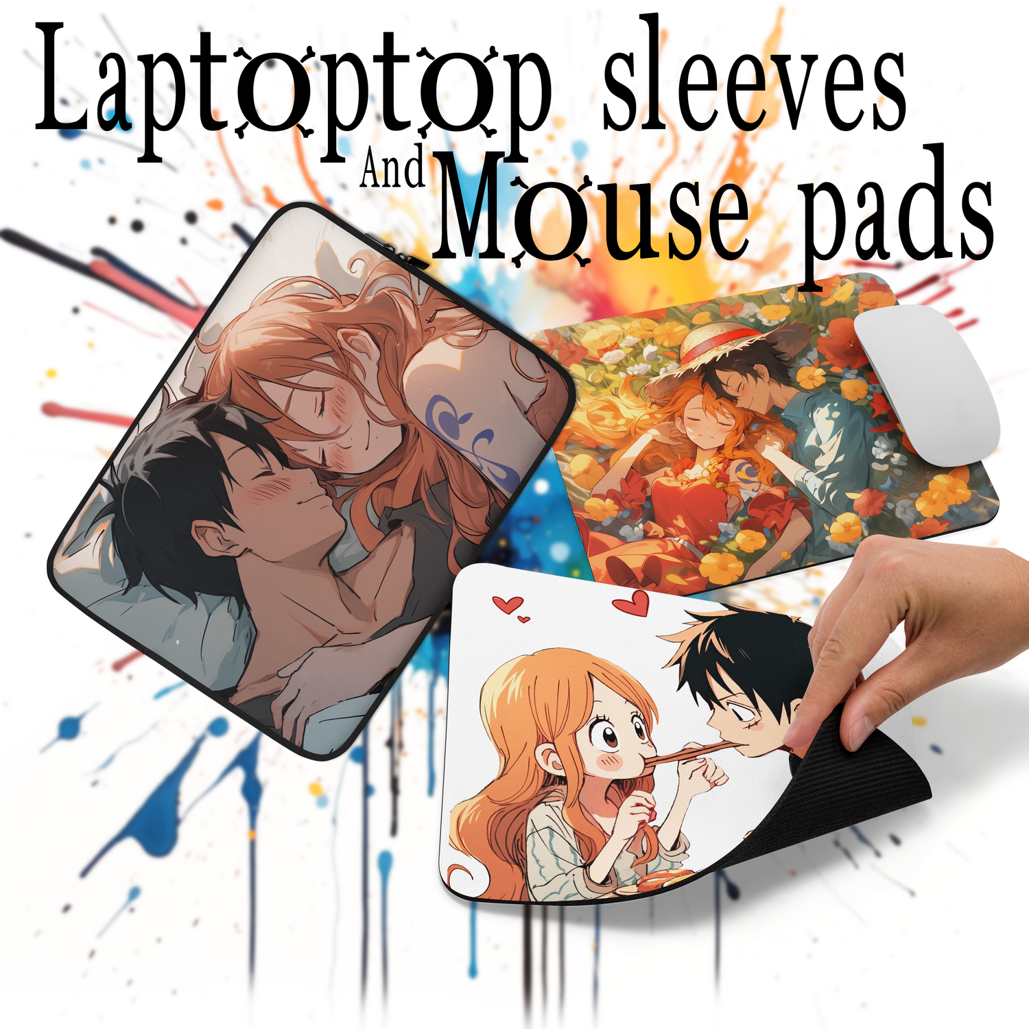 Laptop sleeves and mouse pads