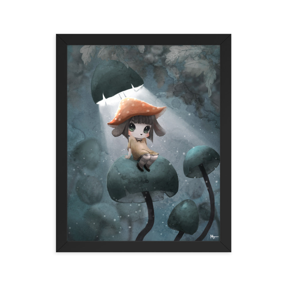 The mushroom throne Framed poster