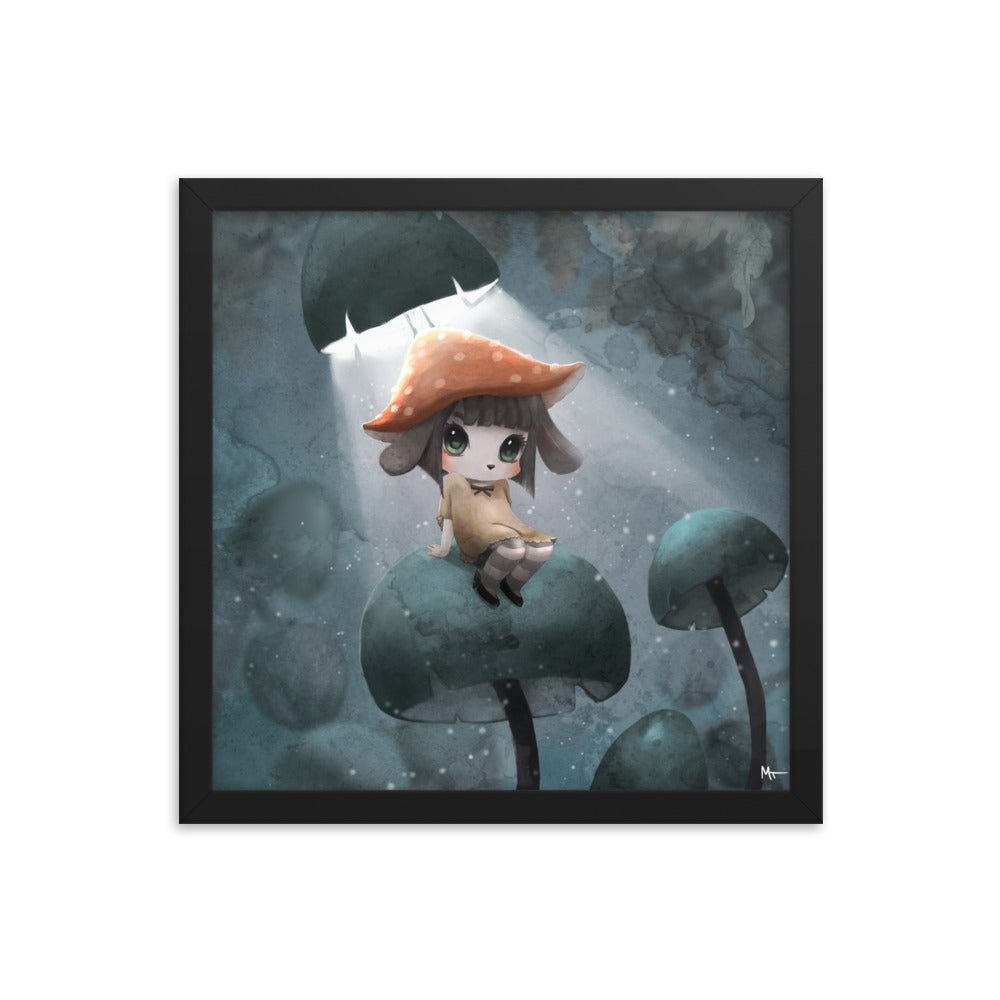 The mushroom throne Framed poster