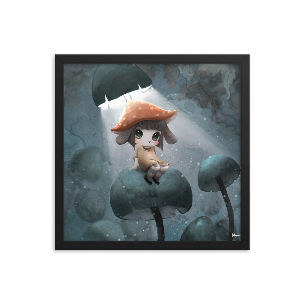 The mushroom throne Framed poster