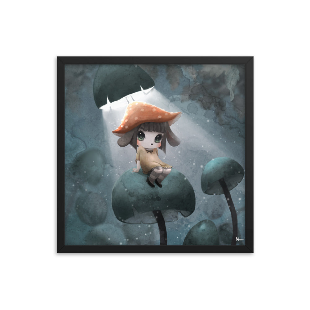 The mushroom throne Framed poster