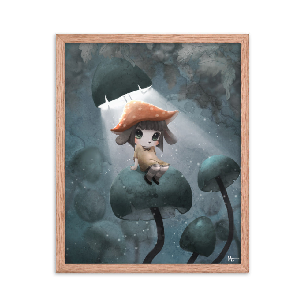 The mushroom throne Framed poster