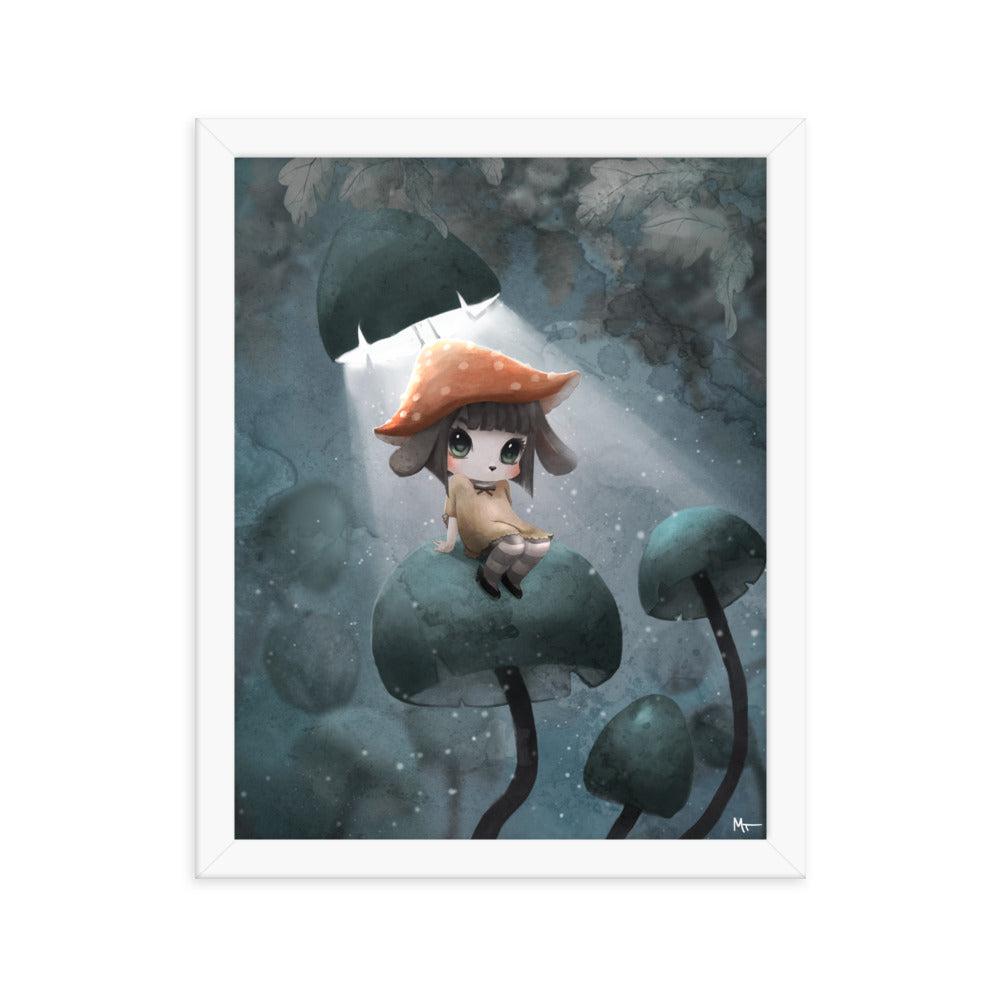 The mushroom throne Framed poster