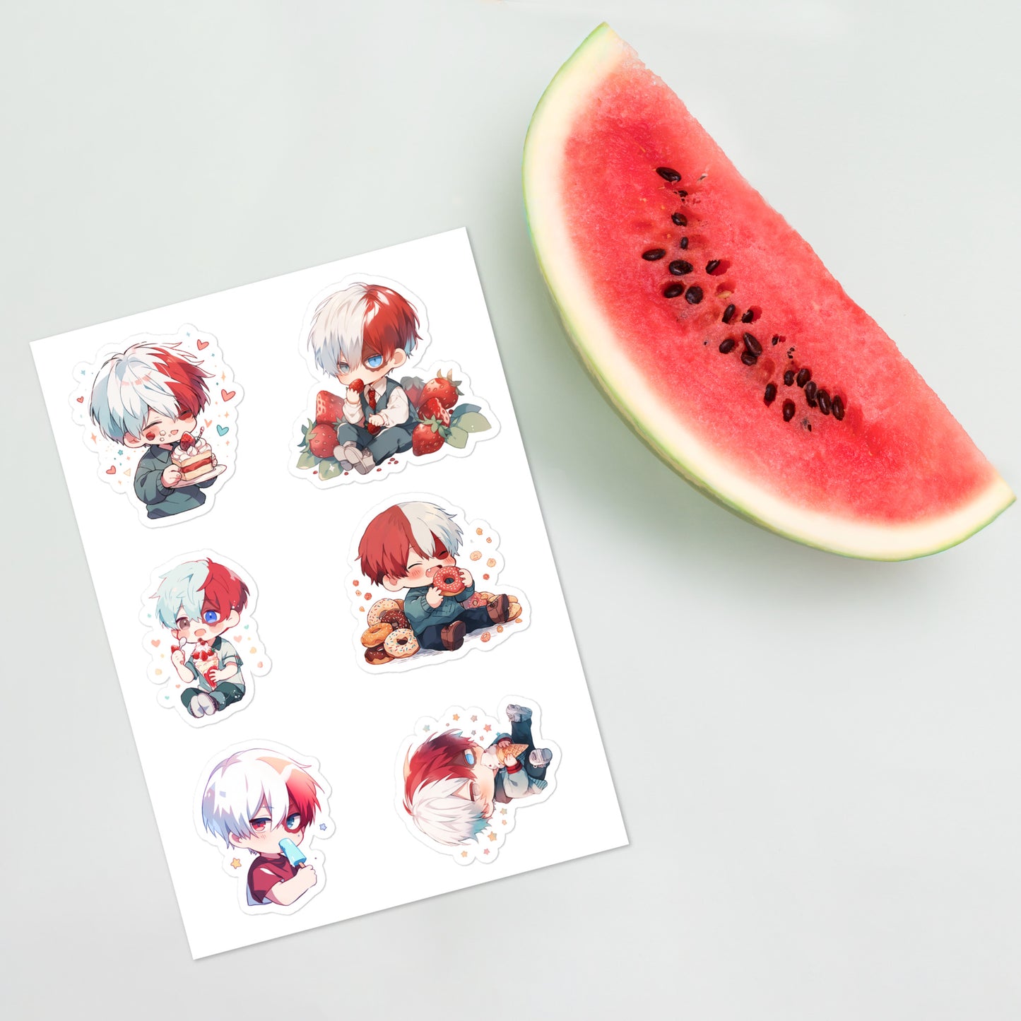 Chibi Todoroki eating