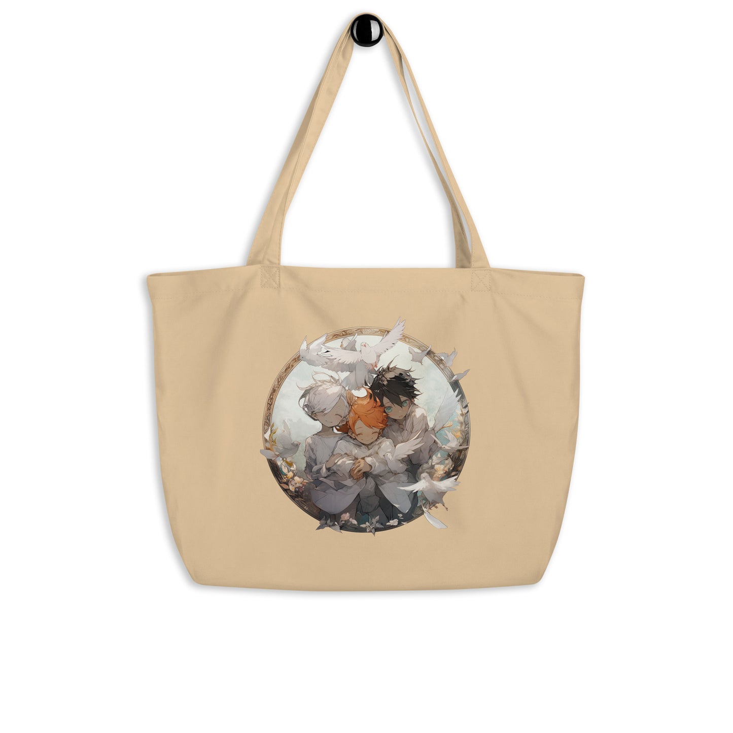 Emma, Ray and Norman Large organic tote bag