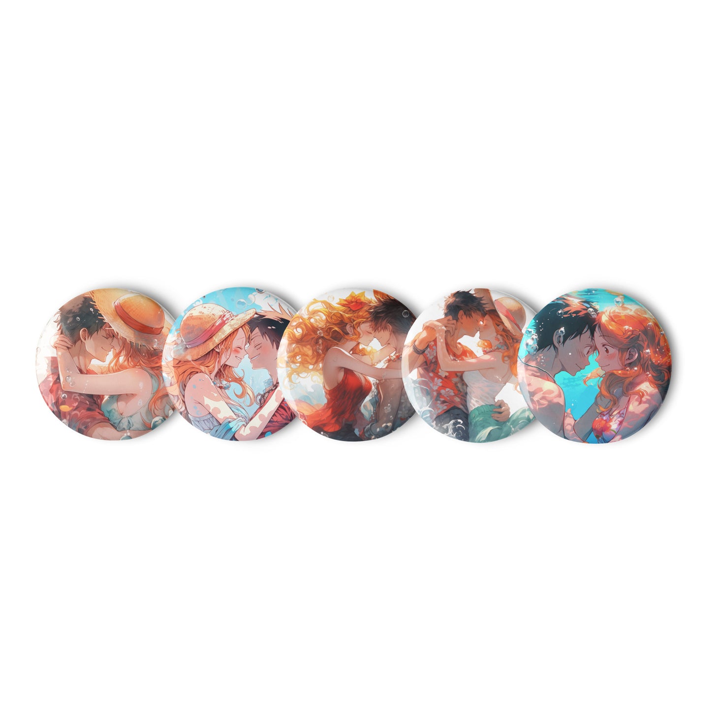 Luna water bubble Set of pin buttons