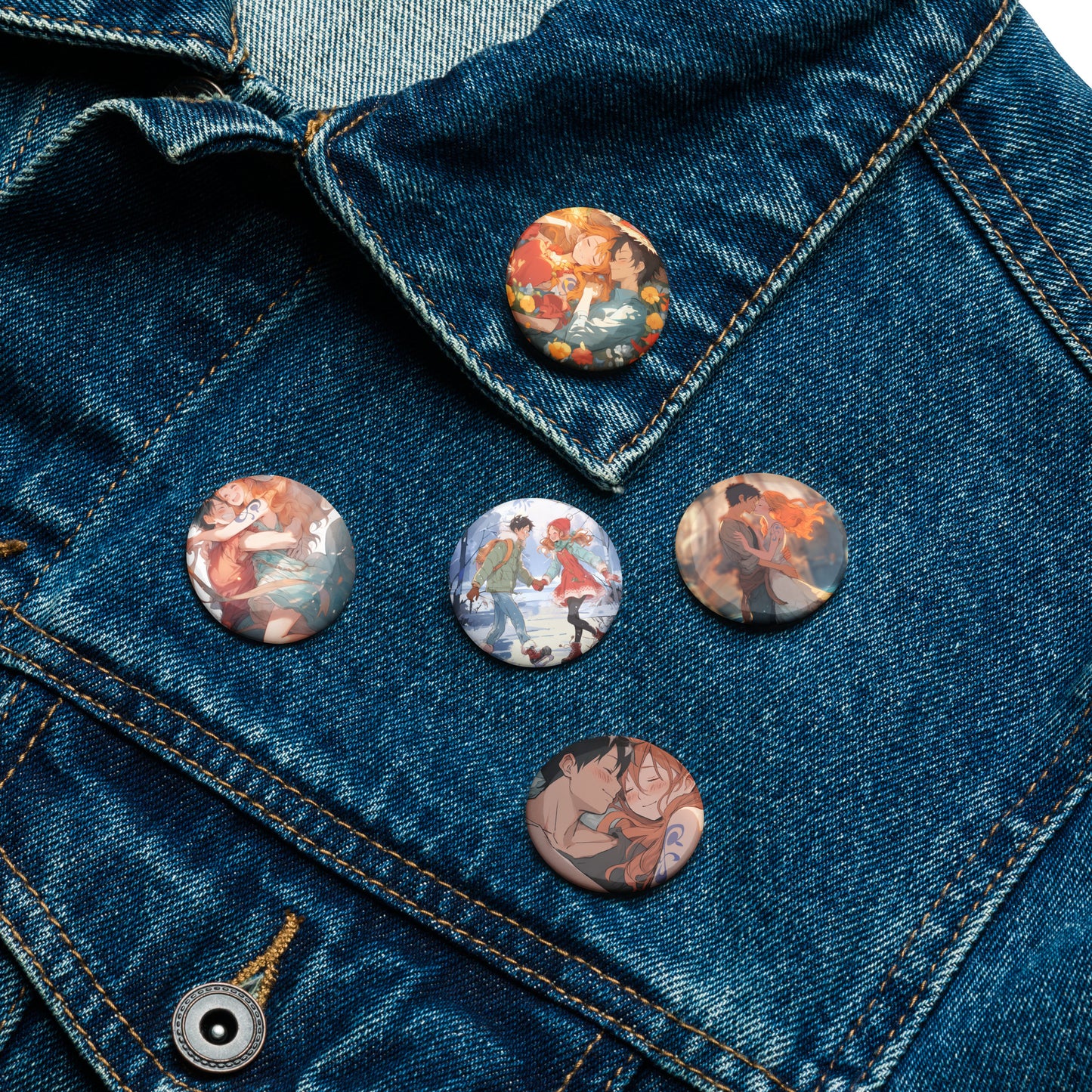 Luna love set of pin buttons