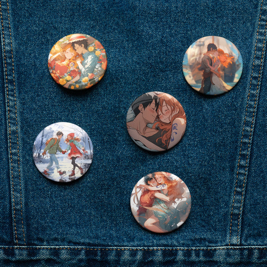 Luna love set of pin buttons