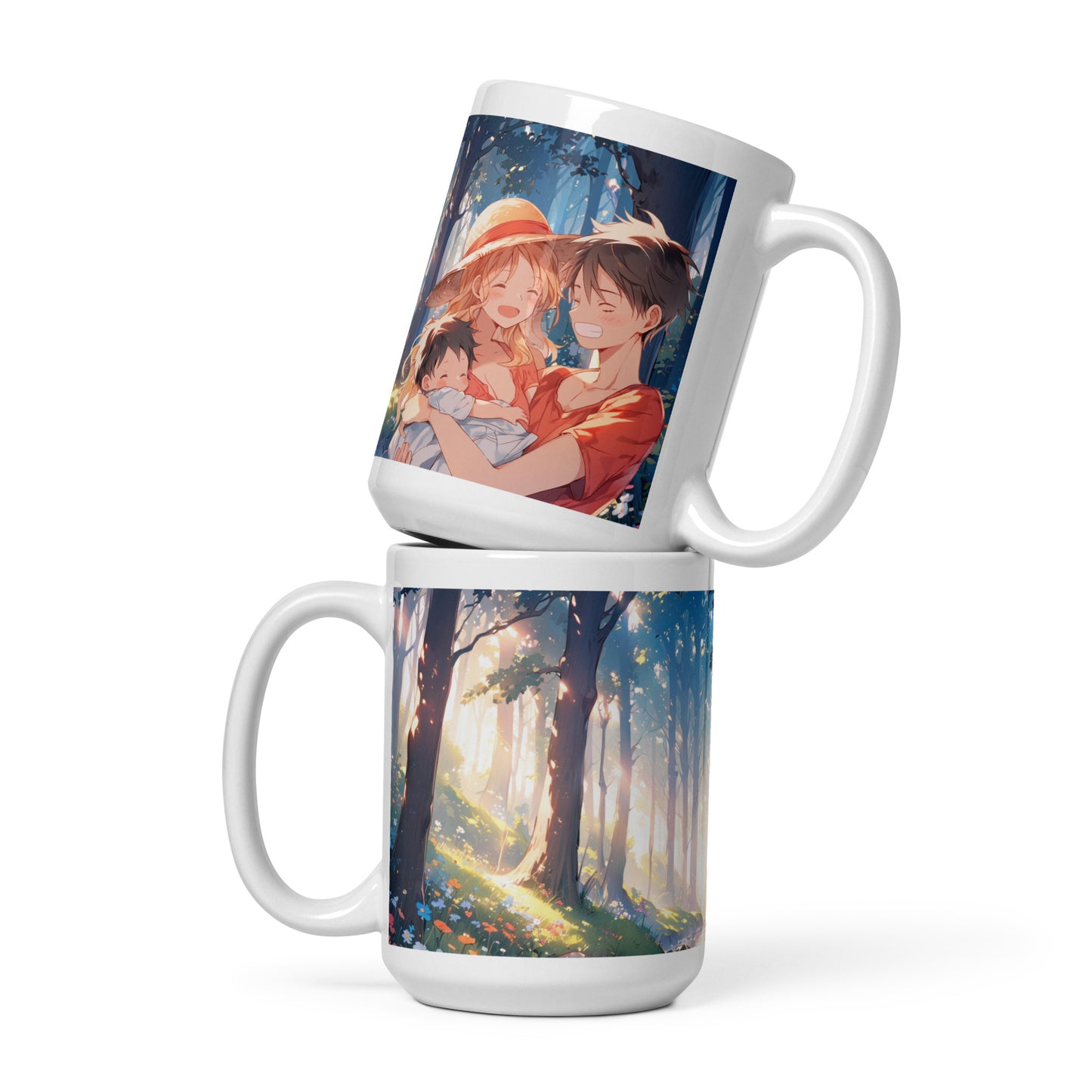 Luna family White glossy mug