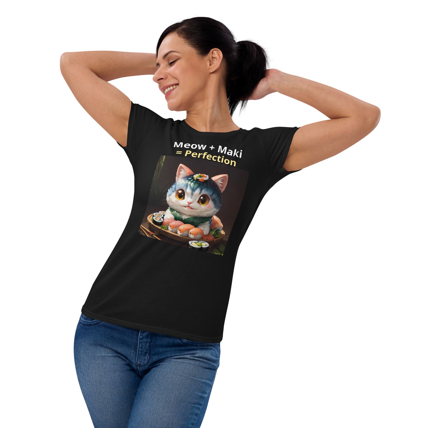 Meows and Maki, Women's short sleeve t-shirt