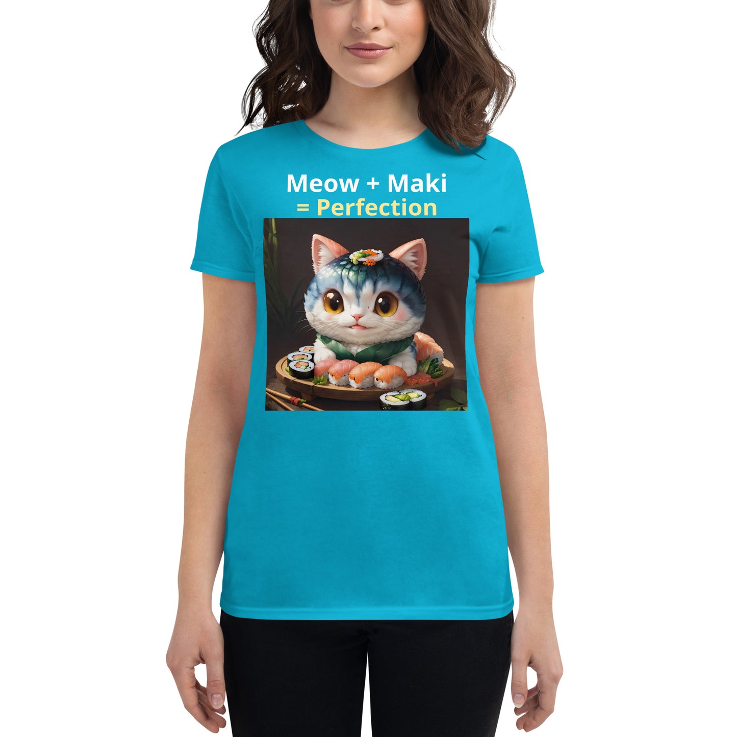 Meows and Maki, Women's short sleeve t-shirt