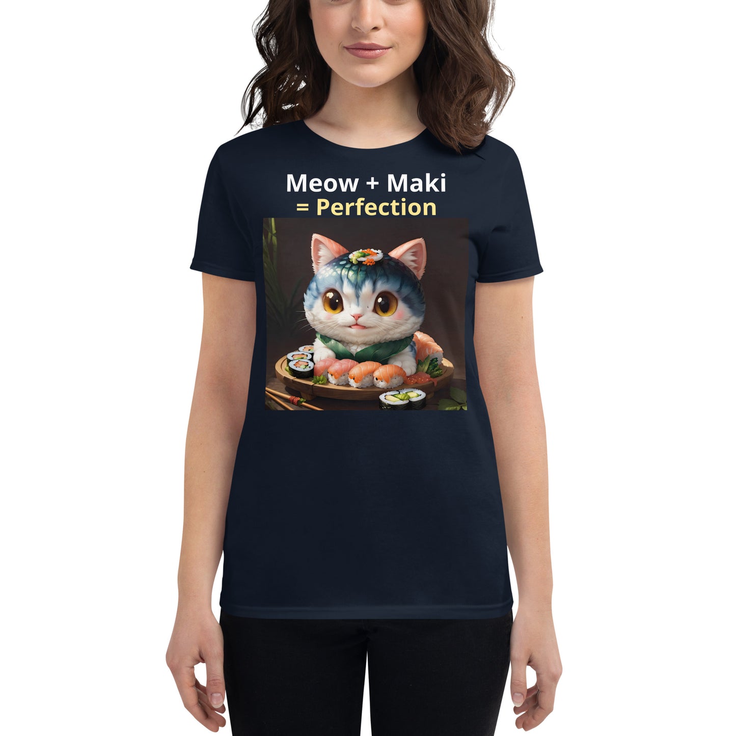 Meows and Maki, Women's short sleeve t-shirt